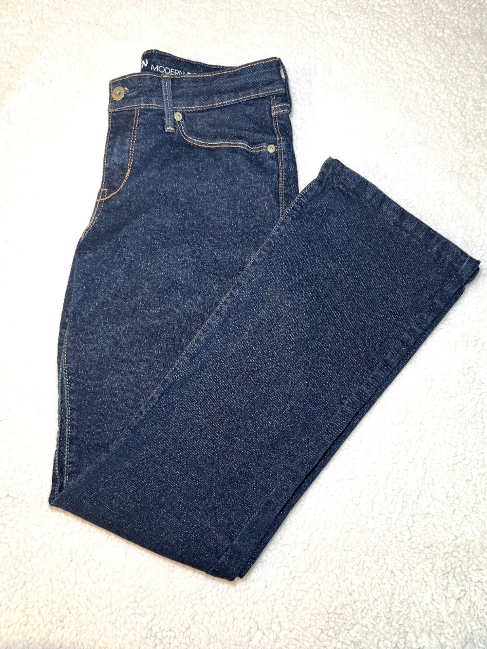 Levi's Denizen Blue Jeans Women's 29 x 32 Modern Boot Cut Dark Wash Mid Rise